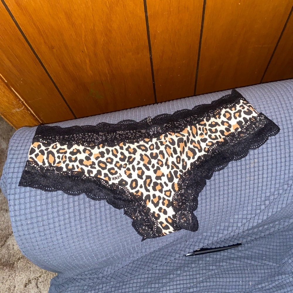 Pink Victoria’s Secret Wink Lace-trim Cheeky Panty